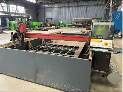 Oxy-fuel cutting machine on the production floor